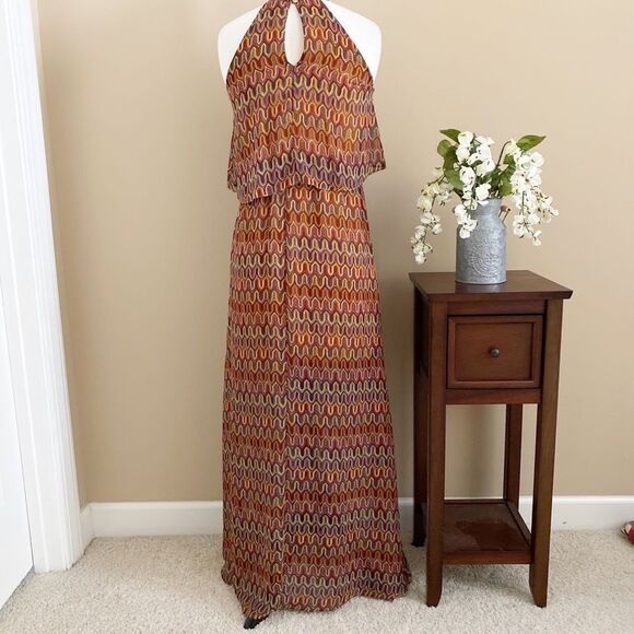 NEW Gianni Bini Maxi Dress Brown - Picture 4 of 6